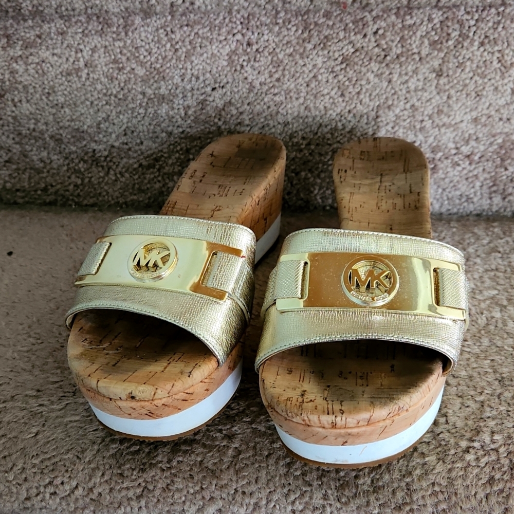 MICHAEL KORS CORK PLATFORM SANDALS